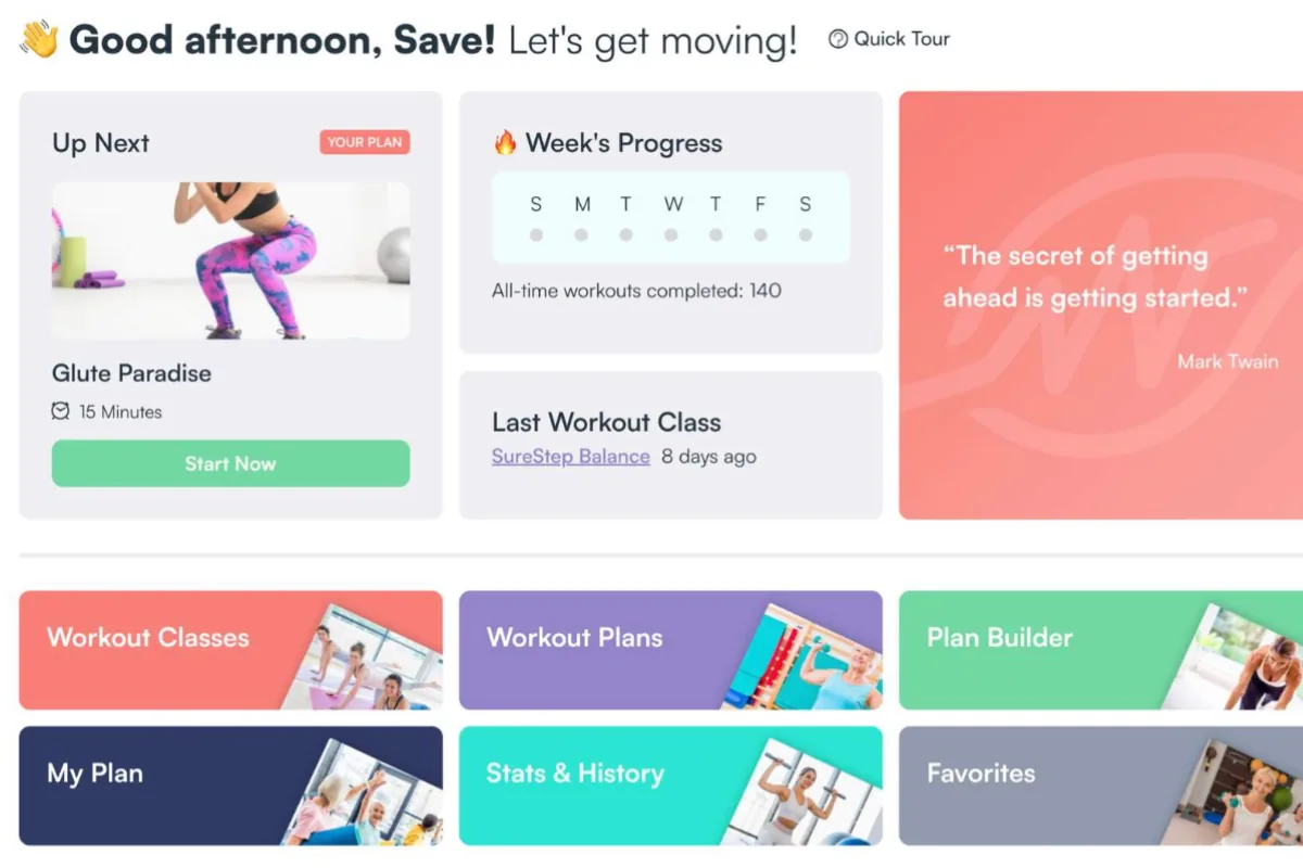 The SaveTrainer member dashboard
